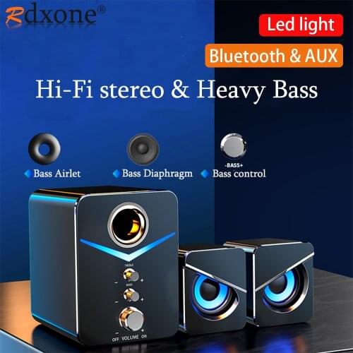 USB Computer Speakers 2021 New USB Wired Fashion Combination Speaker Music Boombox Desktop Laptop Speaker