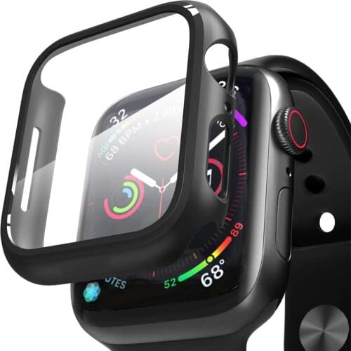 Tempered Glass Screen Protector For Apple Watch Series 6 5 4 3 2 SE 44mm 40mm 42mm 38mm Iwatch 38 40 44 MM Film Protection Case