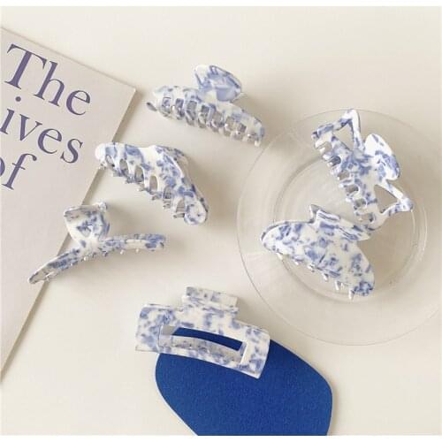 Chinese Style Woman Hair Claw Fashion Retro Acetate Grab Clips Shark Clip Girl Ponytail Hairpin Or Bangs Side Clip Barrette Gift