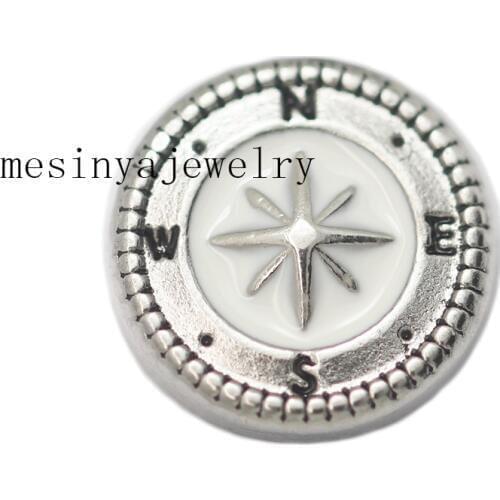 10pcs Compass Box And Needle Custom Floating Charms for Glass Locket