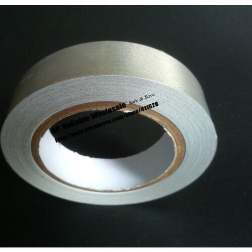 1x 40mm* 20 meters Silver Single Sided Conductive Fabric Cloth Adhesive Tape Laptop/Notebook Components EMI Shielding