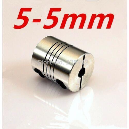 3pcs/lot 5X5mm Flexible Shaft Coupling D20 L25 Aluminium Motor Coupling 5mm to 5mm Coupler CNC part