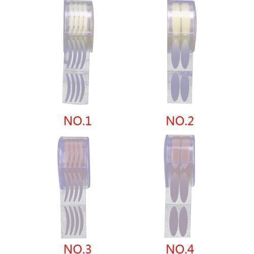 4 Styles 300 Pairs Adhesive Invisible Fiber Double Eyelid Tape Stickers Makeup Cosmetic Tool A-368