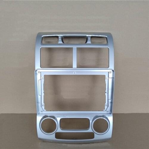 Car Fascias Navigation Panel Fascia Dash Frame Kit For 9" Android Multimedia Player For Kia Sportage Auto AC 2004 2005 2006