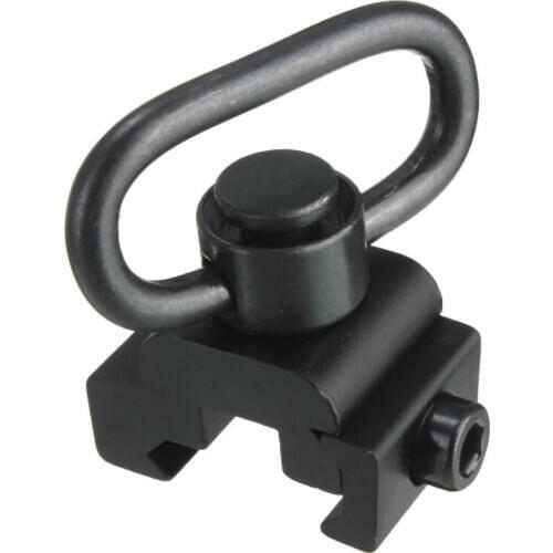 Quick Release Detach QD Sling Swivel Attachment w/ 20mm Picatinny Rail Mount Black