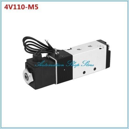DC12V 24V AC110V 220V 2 Position 5 Way Neutral Electric Solenoid Air Control Valve 4V110-M5