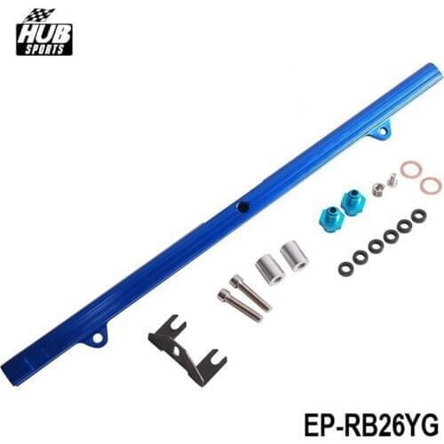 For Nissan Skyline BNR32/R33/34 88-ON RB26 Top feed Injector Fuel Rail Turbo Kit Blue Aluminium Billet HU-RB26YG