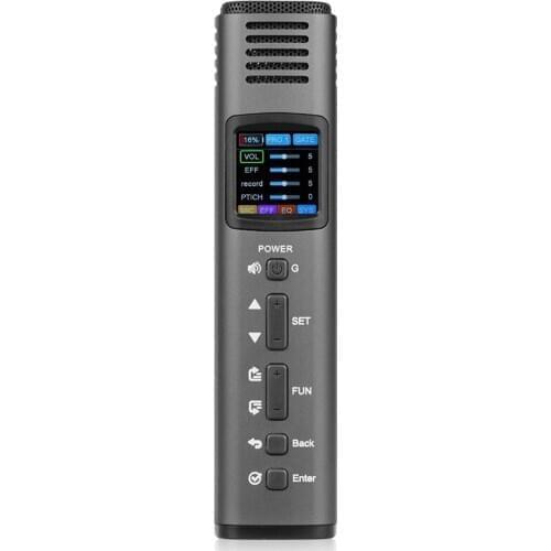 HK-620 Multi-Functional DSP ligent Microphone Mobile Phone Microphone with USB Sound Card Colorful LCD Sn