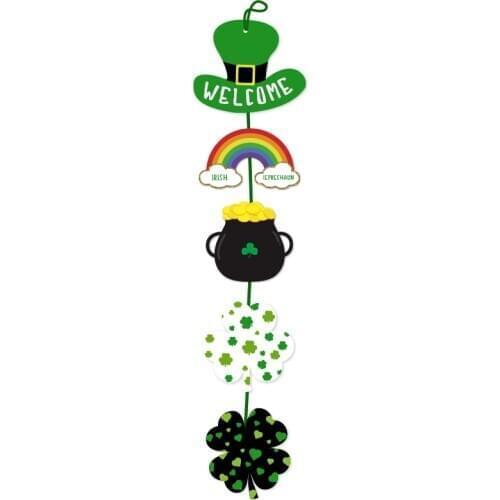 IRISH Theme Green Hats Clover St Patricks Day Hanging Banner Door Couplet Party Decoration St Patricks Day Party Supplies