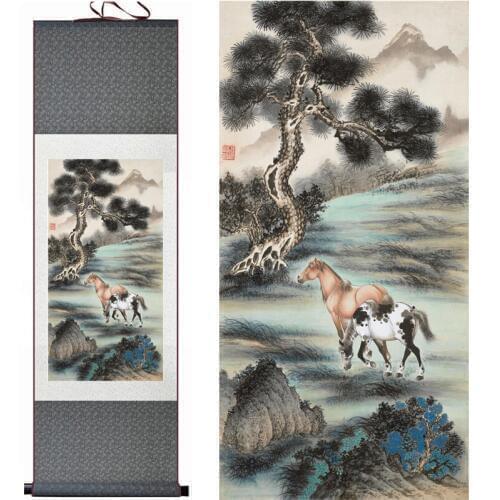Horse art painting Top quality traditional Chinese Art Painting Home Office Decoration horse picturePrinted painting