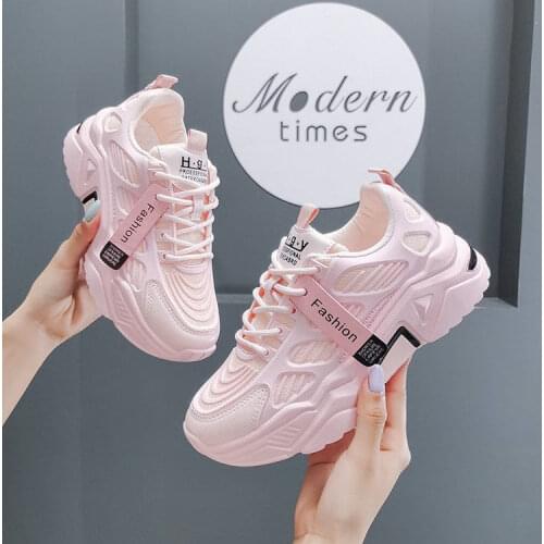 Women Platform Sneakers Chunky Brand Woman Casual Shoes Lace-up Female Sports Mesh Vulcanized Shoes Fashion Female Trainerss4
