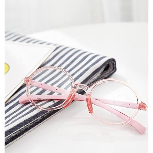 Round Glasses Candy Color Optical Silica Gel Glasses TR90 Childrens Mirrors Small and Medium-sized Childrens Ultra-soft