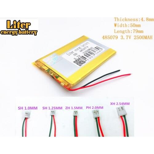 485079 3.7V 2500mah Lithium polymer Battery For 3.7V 485079 MP3 MP4 GPS Digital Products polymer rechargeable battery