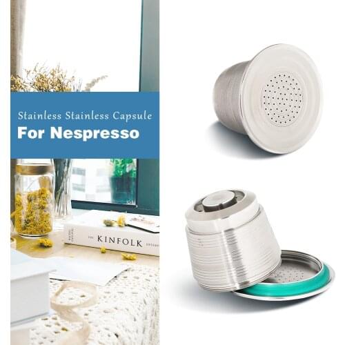 Refillable Upgrade Round Hole Nespresso Stainless Steel Empty Capsule Metal Reusable Coffee Filter Cup Reusable Cafe Dripper