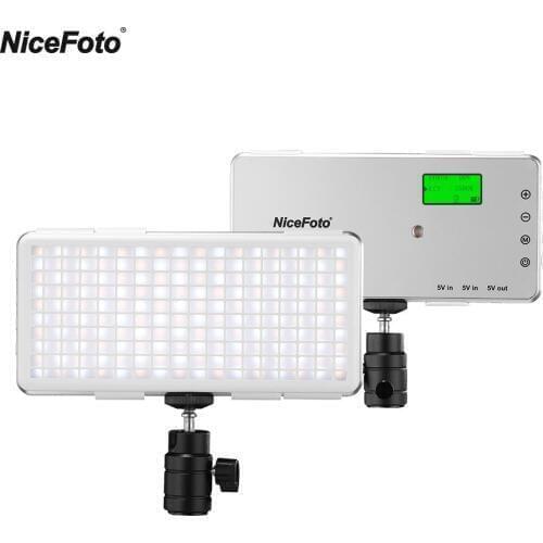 NiceFoto SL-120A 3200K-6500K CRI 96+ LED Video Light Lamp Panel Photography Fill Light w/ Ballhead for Video Studio Wedding Live