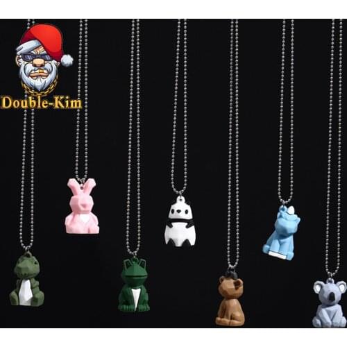 Cartoon Dolls Pendant Necklace Men Titanium Stainless Steel Material Classic Chain Necklaces Men Fashion Trendy Jewelry Gift