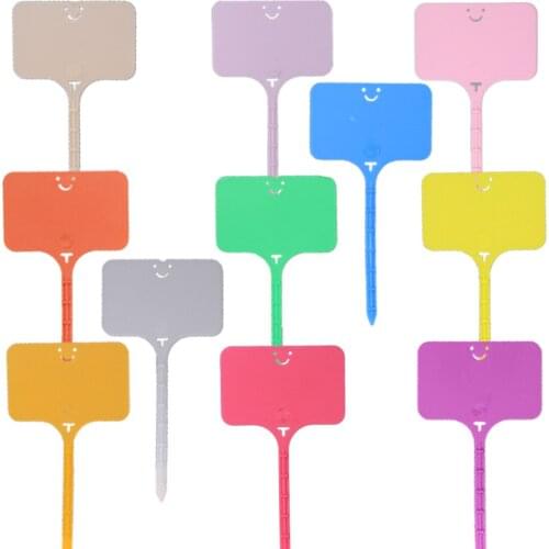 50/100PCS T-shaped Plastic Plant Label Waterproof Reusable Flower Vegetable Herbal Potted Classification tag Garden Nursery Sign