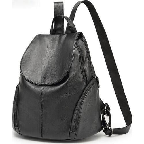 Luxury Genuine Leather Womens Backpacks Brief Casual Knapsack Laptop Bag travel Ladies Pocket Girl School bags