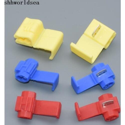 Shhworldsea 500 pcs/lot scotch locks quick splice electrical terminals assortment Wire Connector (red,blue,yellow)