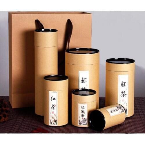Tea Packaging Tube Drawing Tube Wrapping Packaging Wholesale Kraft Coffee Paper Tube Oil painting cylinder