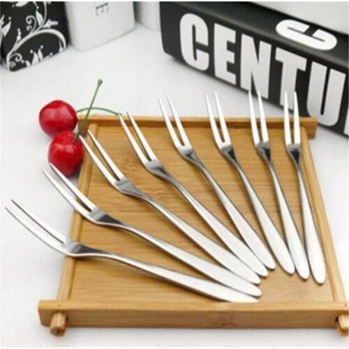Appetizer Dessert Forks Mini Salad Fruit Tasting Forks Cocktail Fork Long Handle Barbecue Toasting Dinner Cutlery Accessorie