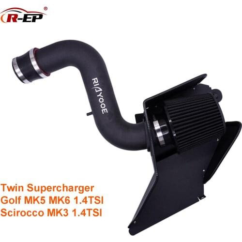 High Flow Cold Air Intake Pipe Kit for VW Golf MK5 MK6 Beetle Scirocco 1.4TSI EA111 Twin Double Turbo Supercharger Tube