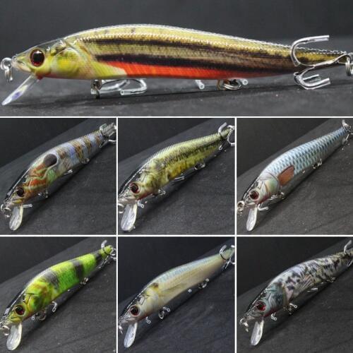 WLure Long Casting Tight Wobble Shallow Water Minnow Real Skin Pattern 24g 13cm three size 4 Hooks 2018 New HM262