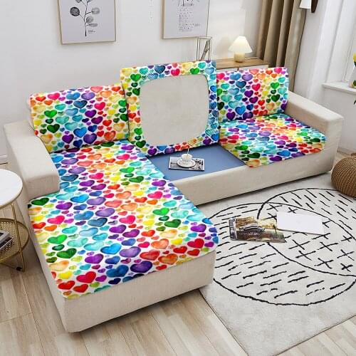Geometric Print Furniture Protector Elastic Sofa Cover Corner Sofa Seat Slipcover Elastic Stretch Couch Cover Protect for Pets