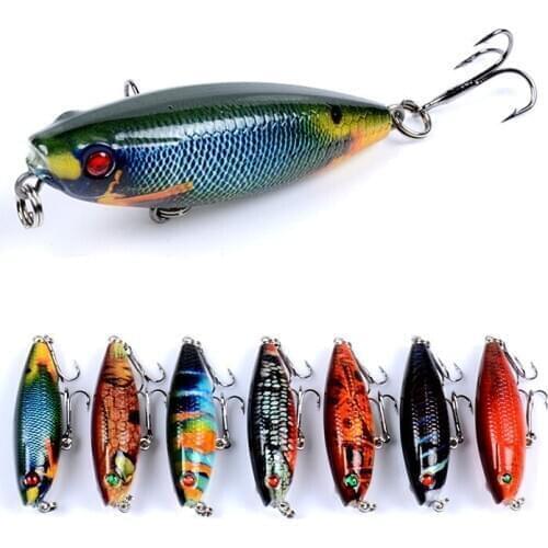 1pcs Pencil Fishing Lure artificial Top water Hard Lures 5.9cm/6.9g fioating Baits Wobbler Coloured drawing Bait Fishing Tackle