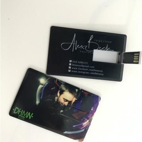 100pic/lot DIY Logo Brand Promotion USB Card Flash Drive 4G/8G Pen Drive Customized Colorful Printing Logo Wedding Gift