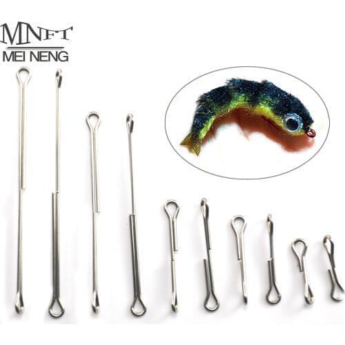 MNFT 12Pcs fly tying Intruder Articulated Flies shanks 55mm 45mm 25mm 20mm 15mm Stainless ARTICULATED SPINE