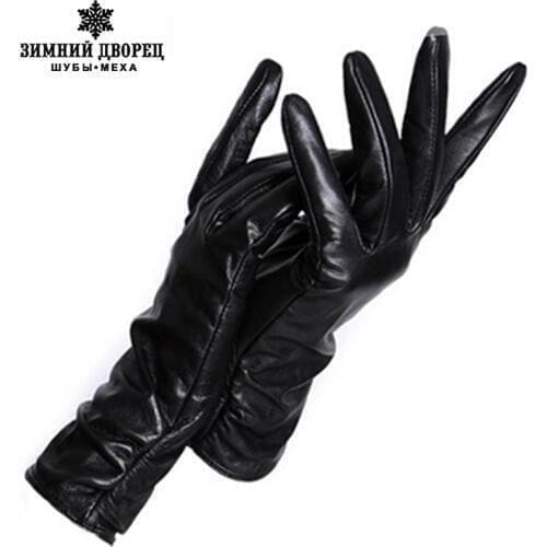 2019 leather gloves,Genuine Leather,Black,red,beige,leather gloves women,leather winter gloves,brand women gloves