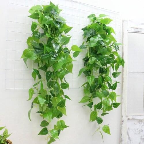 4 Style 1pcs Artificial Decoration Vivid Vine Rattan Leaf Vagina Grass Plants Grape Fake Leaves For Home Garden Party Decor
