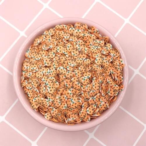 50g/lot Halloween Decoration Pumpkin Ghost Skull Polymer Clay Sprinkles Nail Arts Scrapbooking Accessories DIY