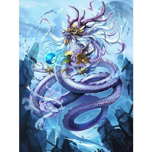 5D diamond painting Dragon Cartoon cross stitch Wall art mosaic diamond embroidery full round drill handmade Boy Gift,A1361