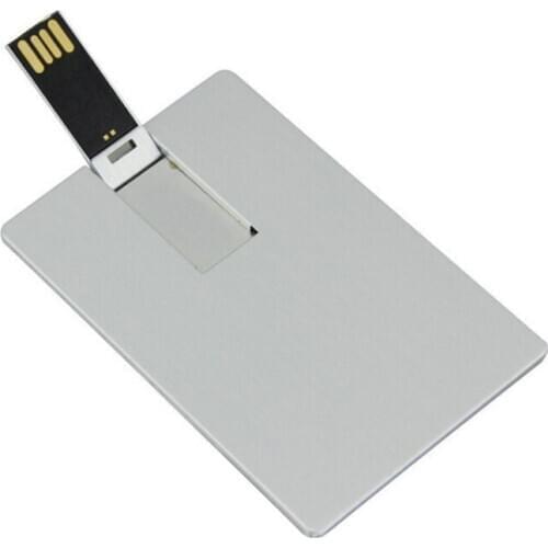 Aluminum business card usb flash drive pen drive 4GB 8GB 16GB 32GB pendrive memory stick credit card usb custom company Logo