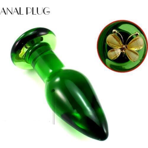 ANAL PLUG Glass Anal Plug Adult Male Female Masturbation Crystal Anal Dildo Sex Products vibrator Butt Plug Sex Toy