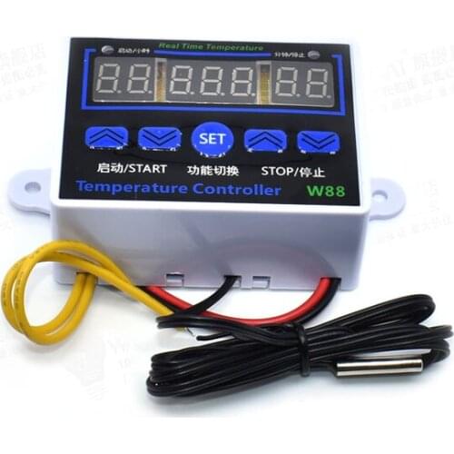 W88 12V/220V 10A Digital LED Temperature Controller Thermostat Control Switch Senso W1411