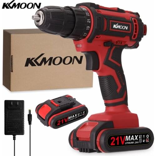 12/18/21V Electric Cordless Drill Wireless Rechargeable Hand Drills Brush Motor Home DIY Electric Power Tools With Two Battery