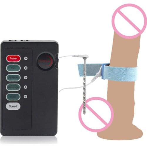 Sex Toys for Men Masturbator Electro Shock Penis Plug Cock Ring Urethral Dilators Catheter Sounds Electro Stimulation Penis Ring