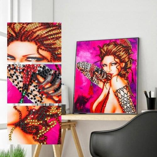 Hot Sale Diamond Painting Cross Stitch 5D DIY Special Shaped Diamond Painting Beauty Embroidery Mosaic Kits Home Decoration