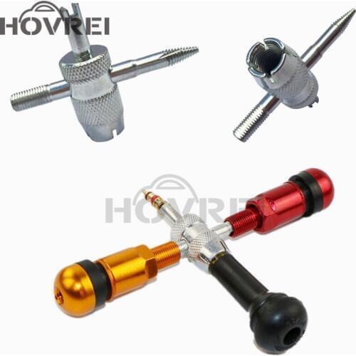 2pcs Four In One Car Truck Tire Screwdriver Valve Stem Core Remover Installer Tool Car Accessories