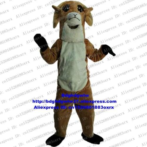 Brown Bighorn Sheep Ram Antelope Gazelle Goat Mascot Costume Adult Cartoon Character Annual Symposium Brand Planning zx667