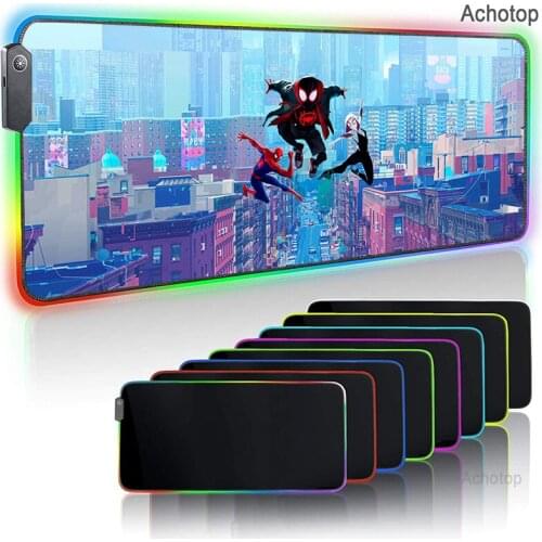 DIY Custom Gaming Mouse Pad Large Anime Movie Mousepad RGB Computer Mouse Pad Gamer Mause Pad LED Backlit Mat Keyboard Desk Mat
