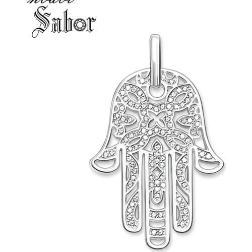 Pendant Hand of Fatima silver color For Women & Men Gift Jewelry Pendant Fit Necklace thomas