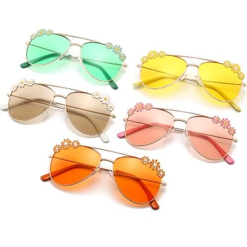 2021-05-11 Lioraitiin 5 Colors Summer Infant Baby Girls Boys Sunglasses Vintage Tinted Sunglasses For 2-9Years