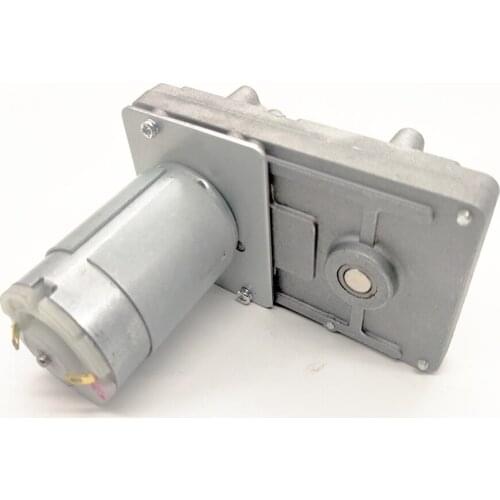 DC 12V 24V Worm Gear Motor Reducer 45-180 RPM DC High Torque Electric Motor Metal Gear Reverse Self Lock