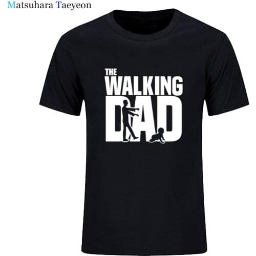 Men Short Sleeve t shirt Streetwear T-Shirts 2018 Hipster The Walking Dad Loose Tops Tees Brand Clothing Funny Dad Gift
