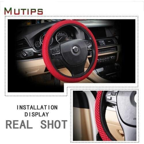 Mutips steering wheel cover breathability car-styling center console Skidproof steer wheels texture soft universal accessories