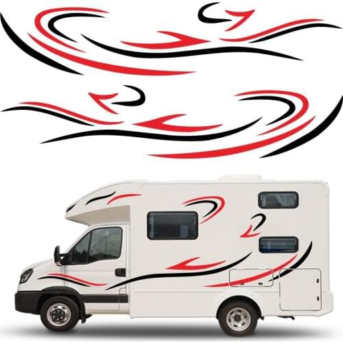 Car Auto Body Sticker Self-Adhesive Side Truck Graphics Decals Fitment for Camper Caravan RV Trailer
